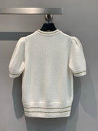 CD 25 Lucky Star Knit Top Beige Sheep wool
