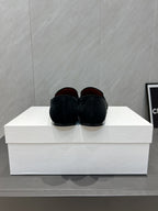 The Row 2025 Tipi Loafer Black Suede 540518