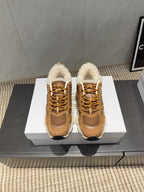 CD platform casual sneaker brown wool suede mesh 539677