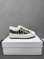 CD 26 Classic Sneaker Black Beige Fabric Wool Jacquard 614451