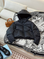Prada 25 Short Jacket Black Down Polyester 317484