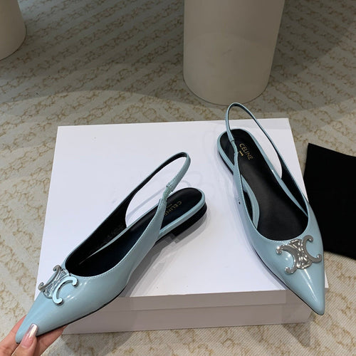 ALMA TRIOMPHE SLINGBACK IN LAMBSKIN ICEBERGBLUE