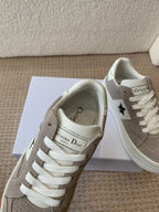CD Star Platform Sneaker In Light Brown Grey Suede 998720