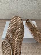 CL 25 Ballet Flats Beige Mesh Hot Diamond 345531