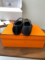 HM  25s Mary Jane Double strap   Black Velvet 422562