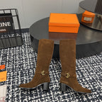 HM Justine 50 Boot Chestnut Brown Suede  952363