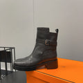 HM Ankle Boot 50mm Black With Printed Pattern Cowhide  952367