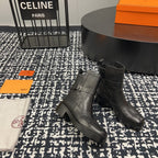 HM Ankle Boot 50mm Black With Printed Pattern Cowhide  952367