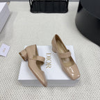 Miss Dior Pump 45mm In Beige Pink Glossy Lambskin 995137