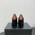 D'ORSAY PUMPS IN TOFFEE BROWN SILK