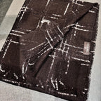 CC Scarf 200 CM In Black With White Stripes Cashmere 394656