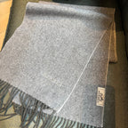 Scarf 190 CM Grey Wool Cashmere