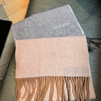 Scarf 190 CM Grey Wool Cashmere