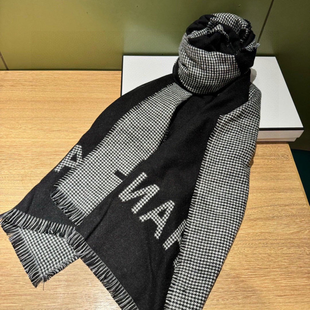 CC Scarf 185 CM In Black Mix Grey Caro Cashmere 422861
