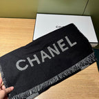 CC Scarf 185 CM In Black Mix Grey Caro Cashmere 422861