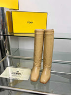 FENDI High boots  beige calfskin 521232