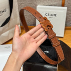 CL Tan 25mm Triomphe Enamel Monogram Brown Calfskin 597407