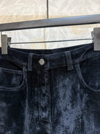 Prada Cropped Pants Black Velvet
