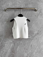CD High Waist Top White Viscose