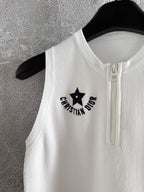 CD High Waist Top White Viscose