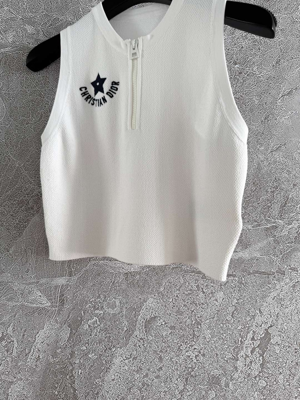 CD High Waist Top White Viscose