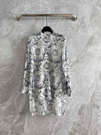 CD Sun God Shirt Beige Blue Cotton