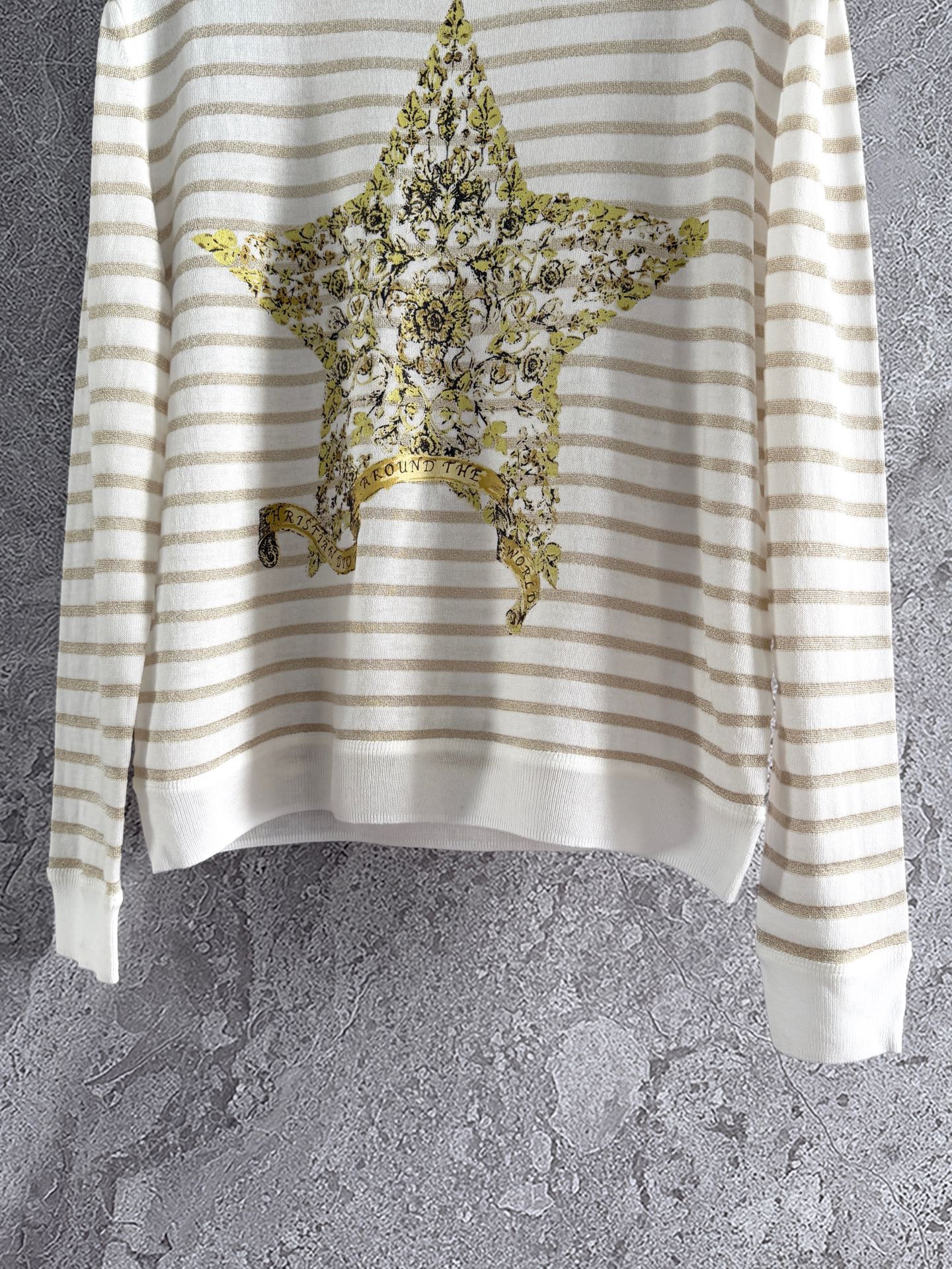 CD Lucky Star Gilded Sweater Beige Yellow Linen Viscose