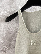 Miu Miu Vest Gray Cotton