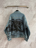 CD Lion Denim Jacket Blue Cotton