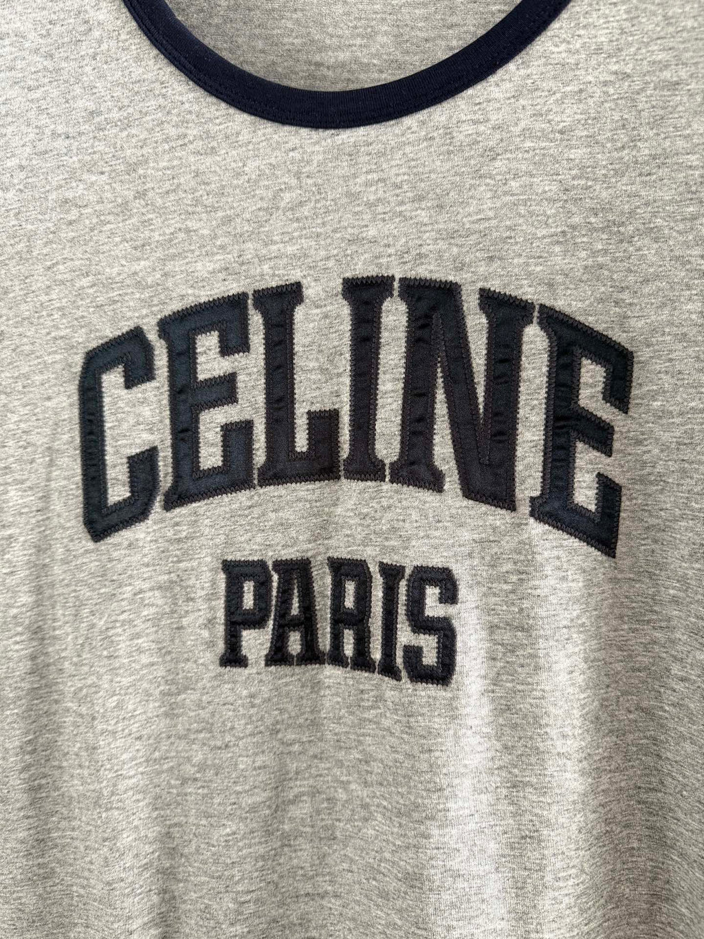 Celine CELINE PARIS Short-sleeve T-shirt Grey Cotton