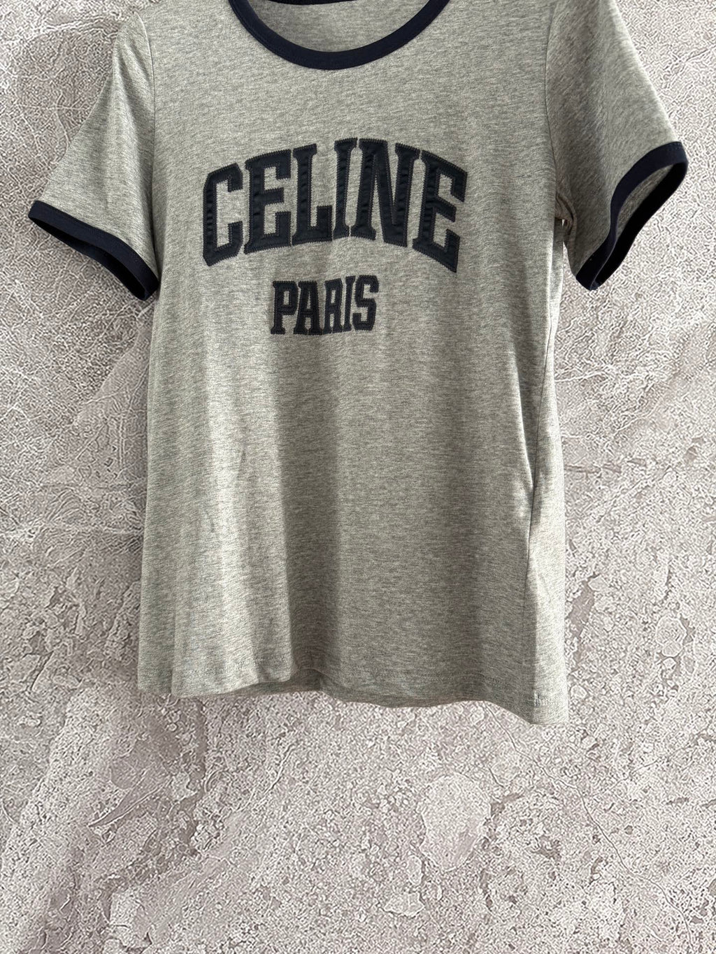 Celine CELINE PARIS Short-sleeve T-shirt Grey Cotton