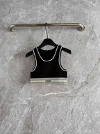 Joewe Sport Vest Black White Cotton