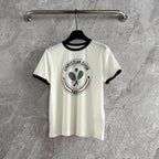 CD Tennis T-shirt White Black Cotton