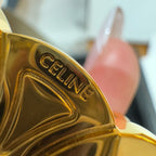 CEL Triomphe Belt 18mm Etoupe Gold Calfskin 187492