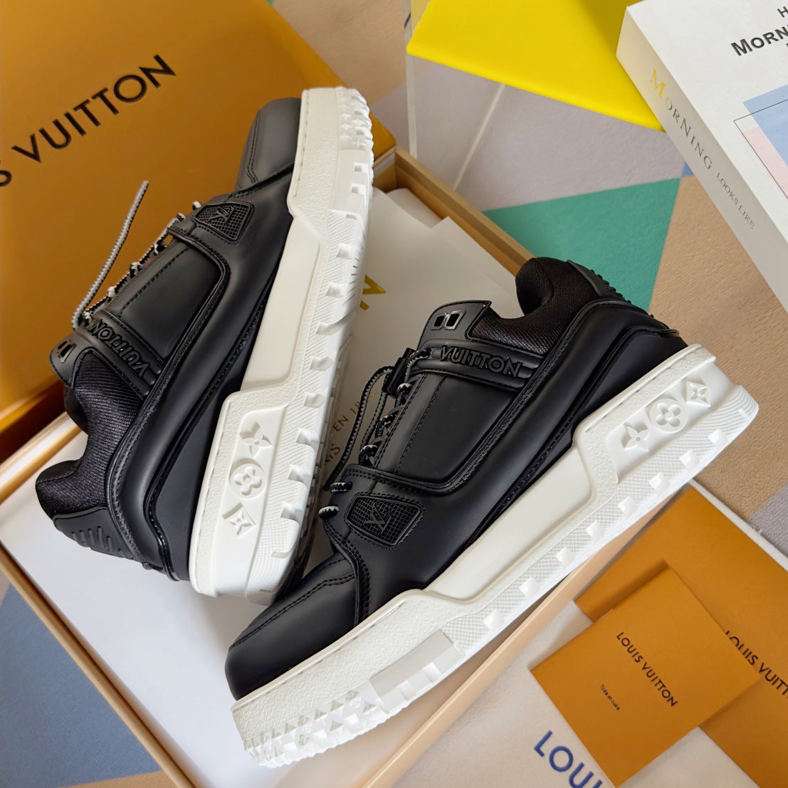 LV Trainer Maxi Sneaker 40mm Black Cowhide