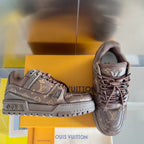LV Trainer Maxi Sneaker 40mm Dark Brown Monogram Cowhide