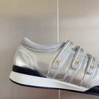 CC MARY JANE SNEAKER IN SILVER LAMBSKIN