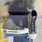 CD B23 High-Top Sneaker 35mm Black White Oblique Jacquard Fabric