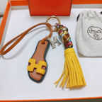 HM Oran Sandal Charm Brown mix Yellow Lambskin