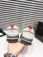 CL 25 Astroloubi Couple's Sneaker Black White Cowhide 323158