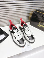 CL 25 Astroloubi Couple's Sneaker Black White Cowhide 323158