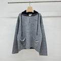 Miumiu 2026 Zip-up Top Grey Cashmere