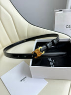 CEL Gold Buckle 18mm Belt Black Cowhide 179731