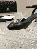 slingbacks 60 black lambskin cc logo