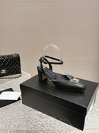 slingbacks 60 black lambskin cc logo