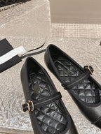 mary janes black lambskin