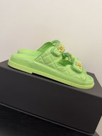 CC 25 Dad Sandal Mule Green Calfskin