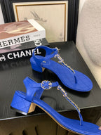 CC 25 Thong Sandal Double C Leather