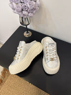 CC 25 Mules Platfrom Silver Lambskin 331632