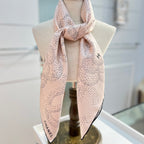 CC Square Scarf 90 CM In Light Pink Camellia Polka Dot Silk 288737
